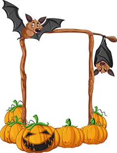 Halloween creepy bats
