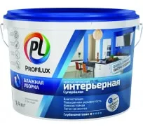 Латексная влагостойкая краска Profilux ВД PL 10L бел. 1,4кг Н0000004272