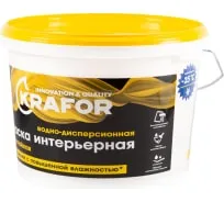 Интерьерная краска KRAFOR водно-дисперсная латексная влагостойкая 3 кг 26965
