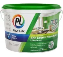 Краска Profilux ВД PL 04А акриловая, белая, 14 кг МП00-004685