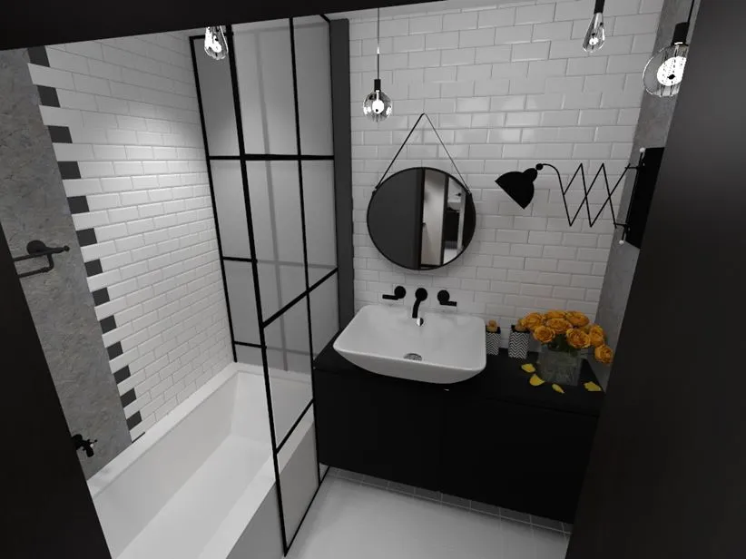 дизайн ванной комнаты черном цвете