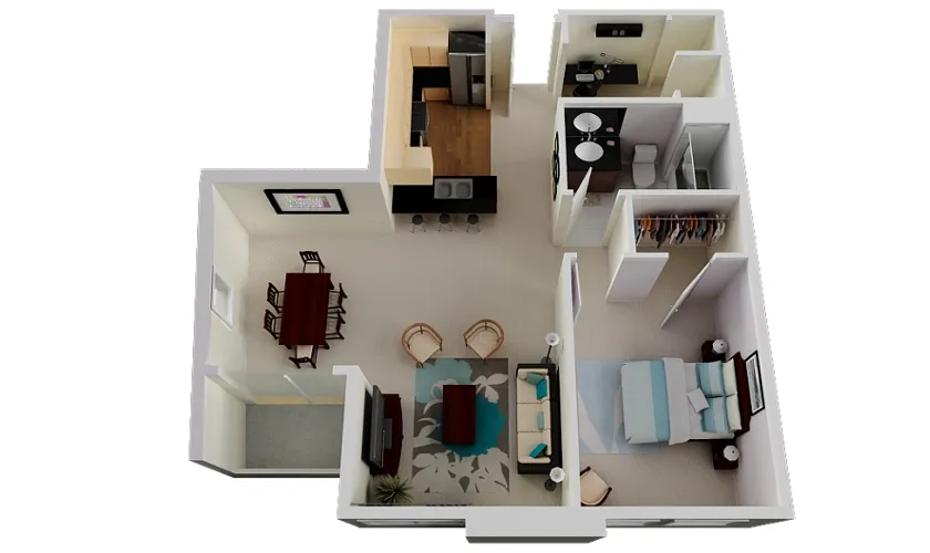 Схематическая планировка квартиры от Misora