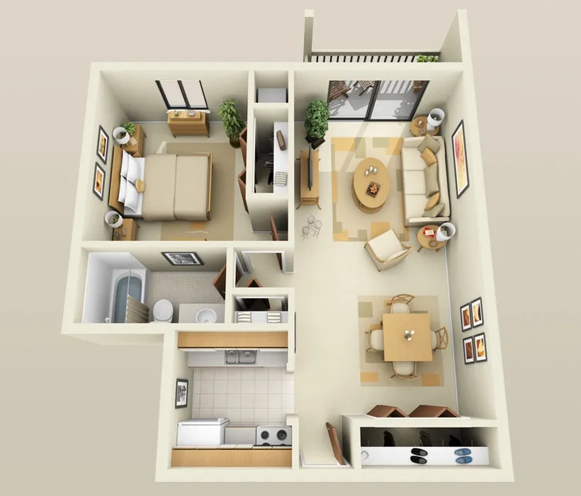 Планировка квартиры от Paragon Apartments