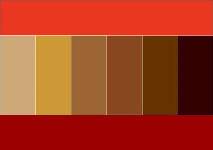Таблица сочетания красного цвета