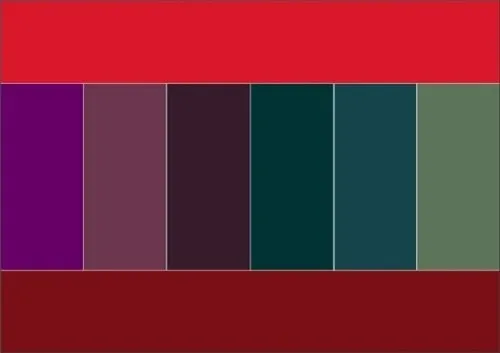  Таблица сочетания цвета бордо