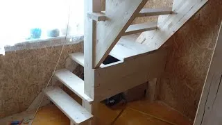 Компактная лестница на второй этаж своими руками