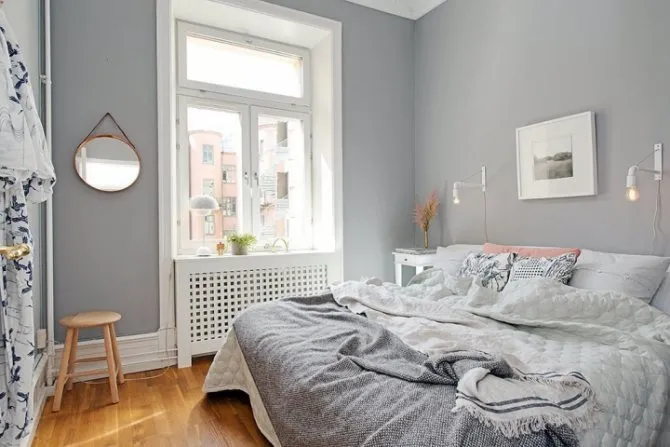 Скандинавский стиль в интерьере спальни в квартире