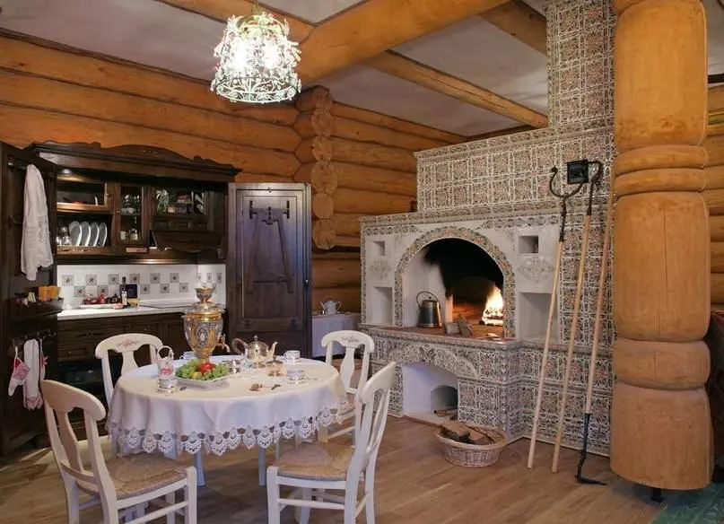 Деревянный дом и печь просто созданы друг для друга