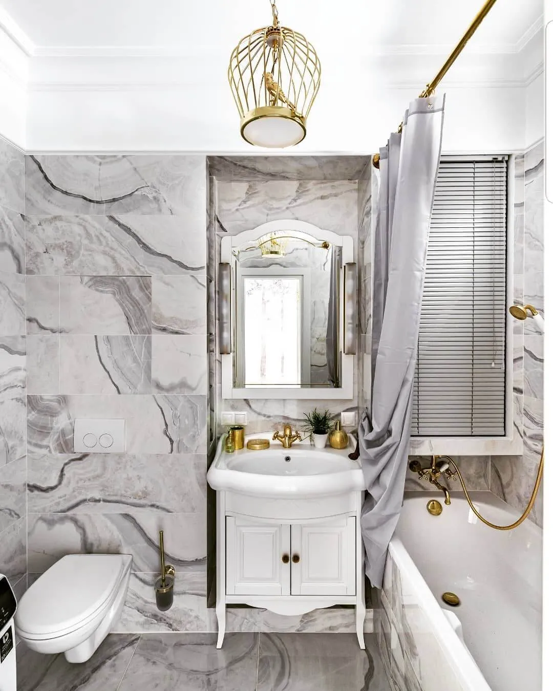Дизайн серой ванной комнаты на фото